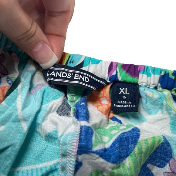 Land’s End Tropical Printed Colorful Toucan Halter Neck short Romper Size XL 16 - Picture 11 of 13